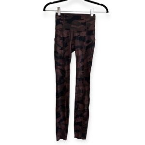 Lululemon Fast and Free Tight II 28 Heritage 365 Camo Brown Earth leggings
